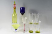 8 PC. UNION STREET GLASS VESSE
