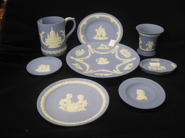 8 pc. Wedgwood Blue Jasperware