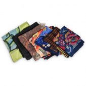 (8 PC) WOMEN SILK SCARVES GROU