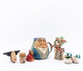 8 PCS AMERICAN FOLK ART POTTER