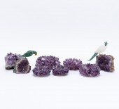 8 PCS, AMETHYST GEODE CANDLEHO