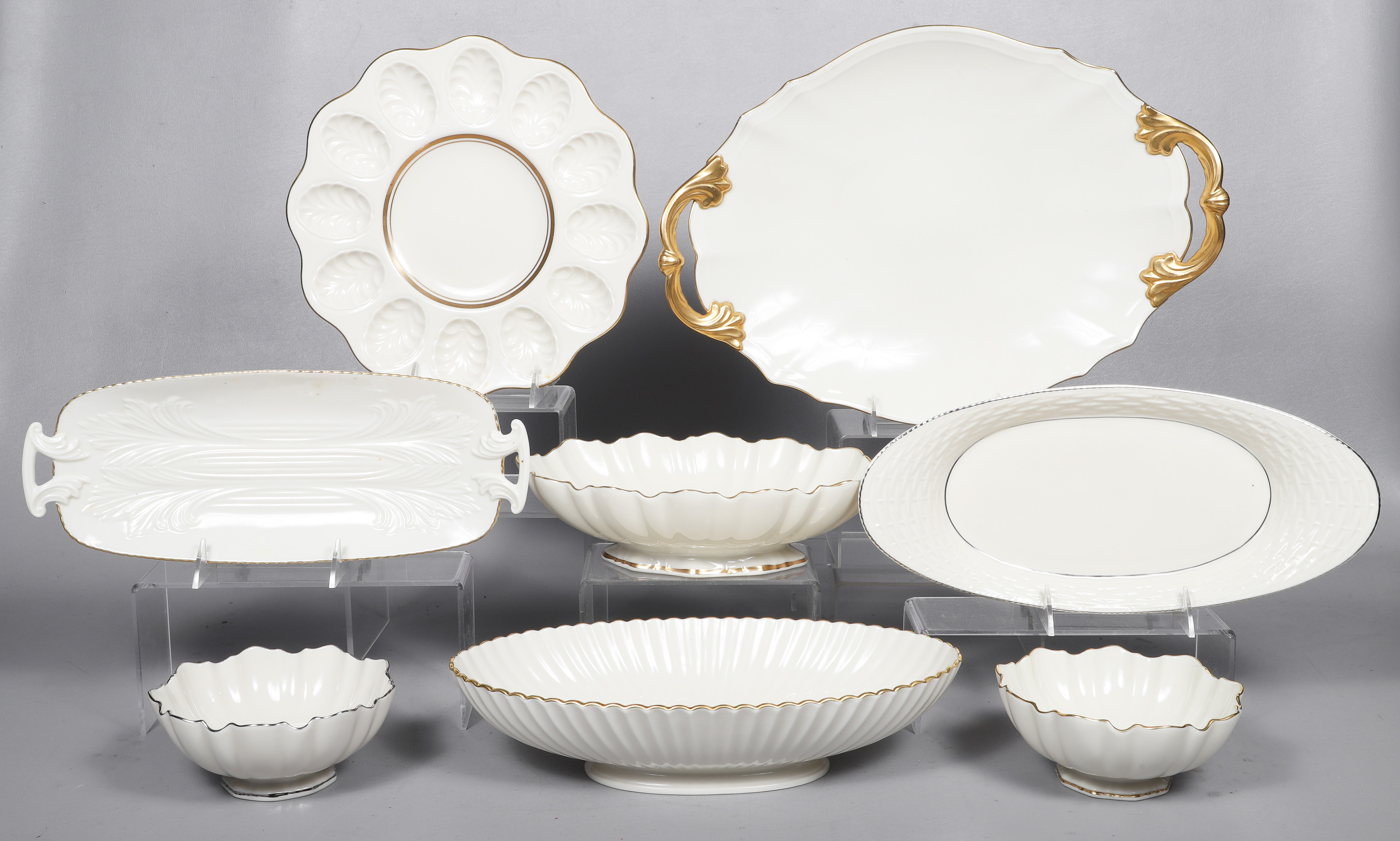 (8) Pcs Lenox porcelain, c/o double