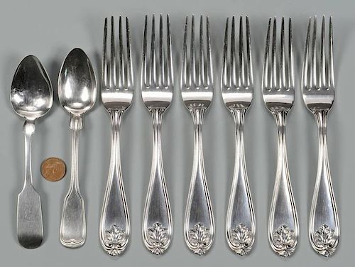 8 PCS. NATCHEZ COIN SILVER