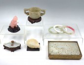 8 PIECE CHINESE CARVED JADE CO