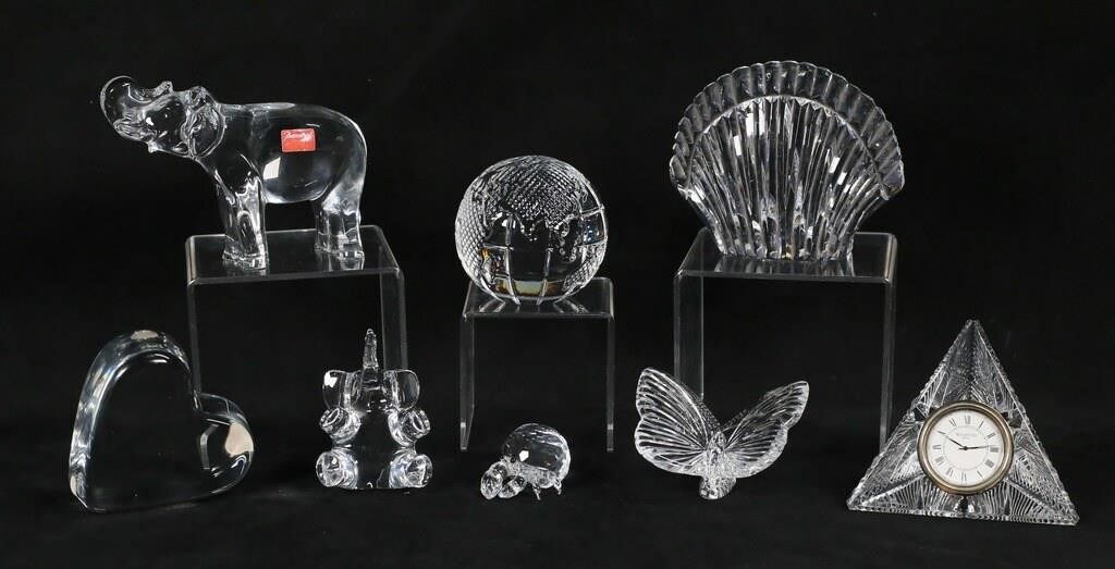 8 PIECE CRYSTAL LOT STEUBEN,