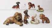 8 PIECE DACHSHOUND FIGURINES: