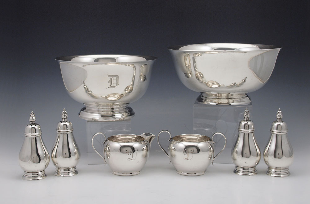 8 PIECE ESTATE STERLING COLLECTION: