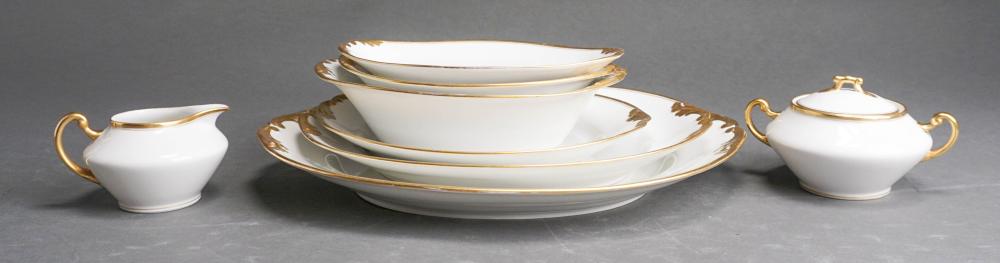 8-PIECE M. REDON LIMOGES GILT