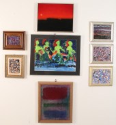 8 PIECE MISC. LOT OF ART SIGNE