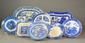 (8) Pieces Blue Willow & Flow