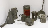 8 PIECES OF SHAKER TINWARE TO