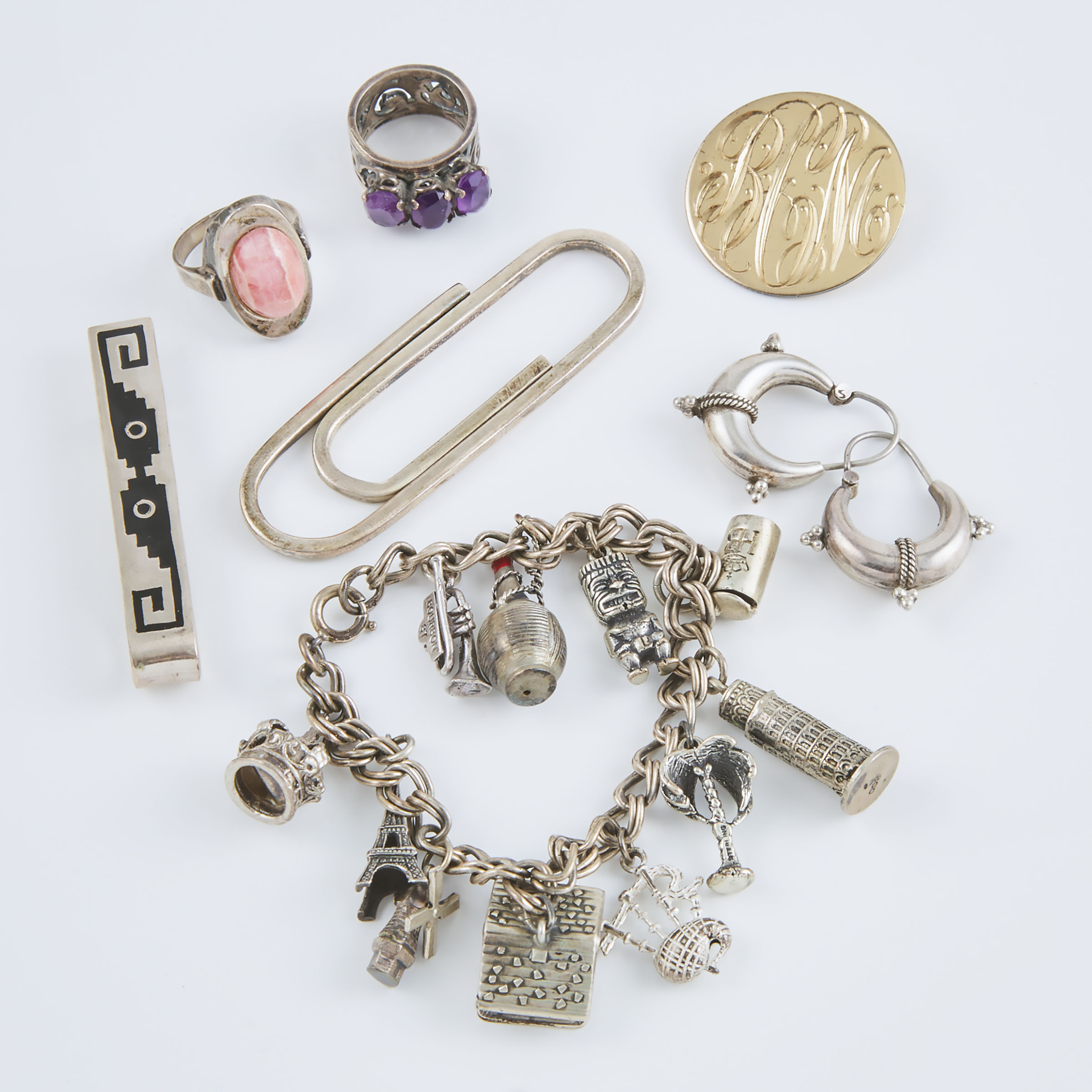 8 Pieces Of Silver Jewellery 