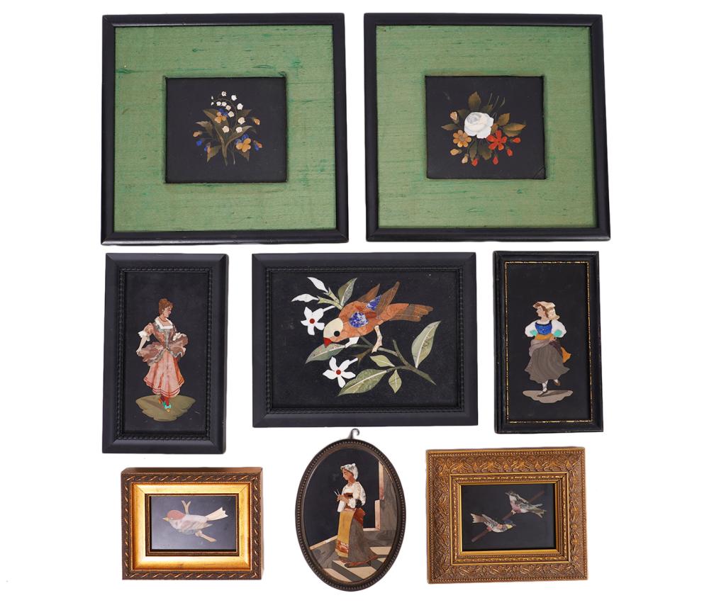 8 PIETRA DURA STONE MOSAIC SMALL
