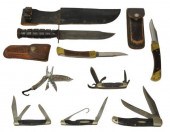 (8) POCKET KNIVES & FIXED BLAD