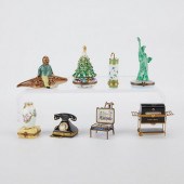 8 PORCELAIN LIMOGES TRINKET BO
