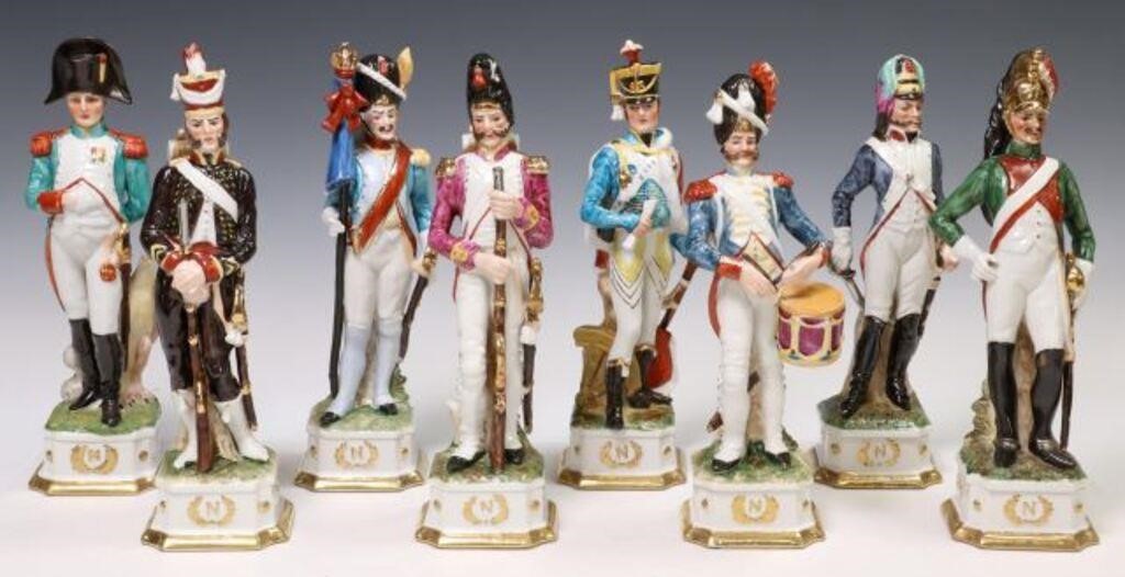 (8) PORCELAIN NAPOLEONIC ERA