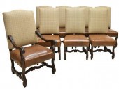 (8) RALPH LAUREN LEATHER SEAT