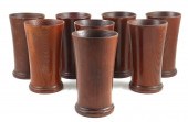(8) REDWOOD TUMBLERS BY HAP, M