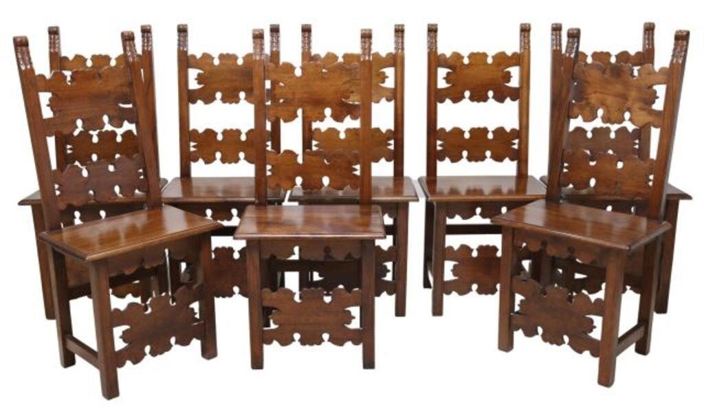 (8) RENAISSANCE REVIVAL WALNUT