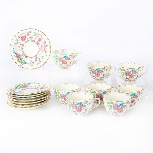 8 ROYAL WORCESTER KASHMIR TEACUPS