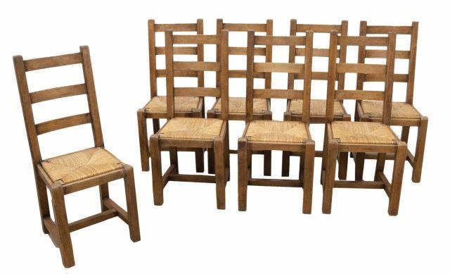 (8) RUSTIC FRENCH LADDER BACK