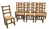 (8) RUSTIC FRENCH LADDER BACK