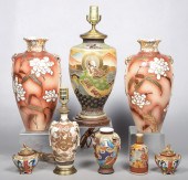 (8) Satsuma vases and vessels
