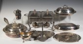 (8) SILVER-PLATE SERVING ITEMS