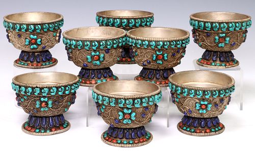 (8) SILVERED METAL FILIGREE &AMP;
