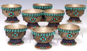 (8) SILVERED METAL FILIGREE &A