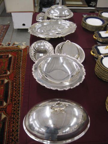 8 Silverplate Serving Items;platter