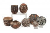 8 SMALL NATIVE AMERICAN POTS,