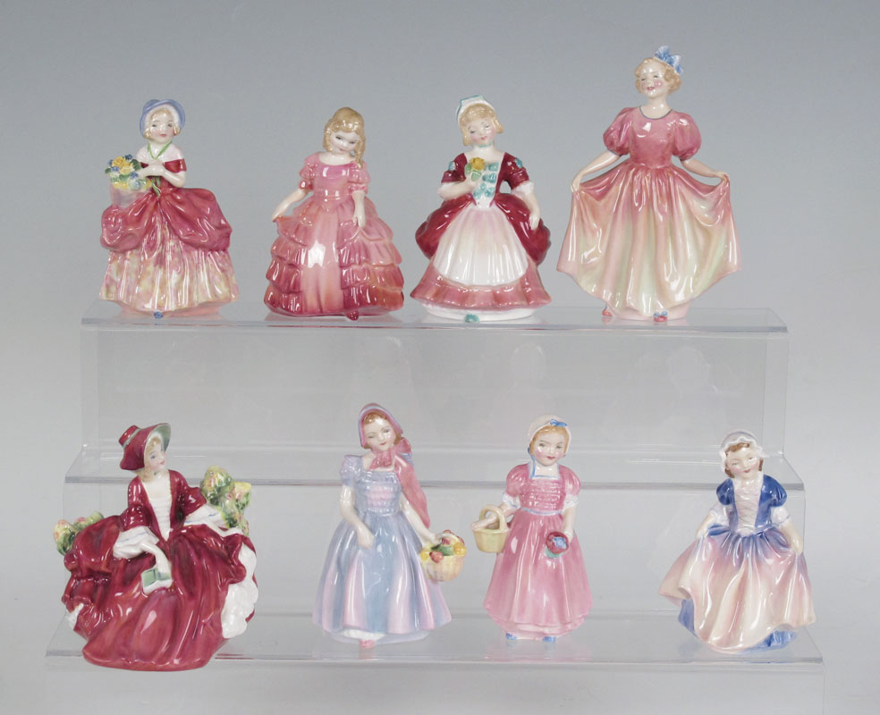 8 SMALL ROYAL DOULTON FIGURINES: