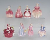 8 SMALL ROYAL DOULTON FIGURINE