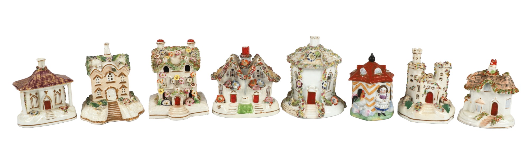 (8) Staffordshire Pastille Burners,