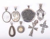 (8) Sterling pendants to inclu