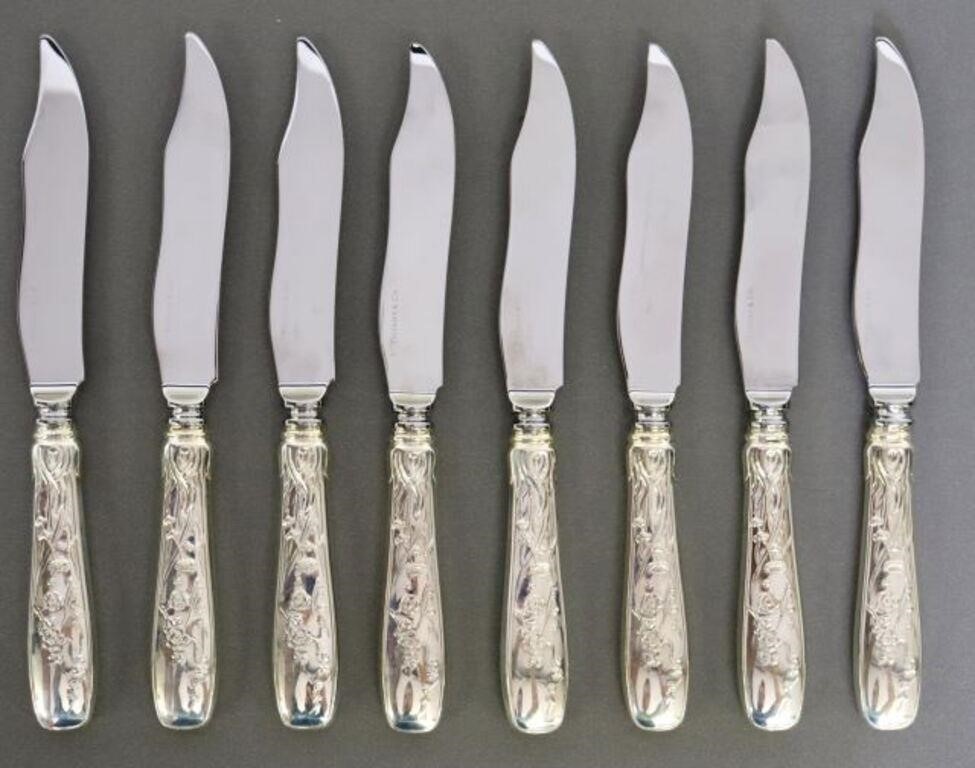 (8) TIFFANY AUDUBON STERLING HOLLOW