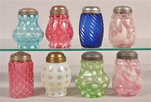 8 VARIOUS OPALESCENT AND PATTERN