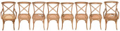 8 VINTAGE BENTWOOD CROSS BACK