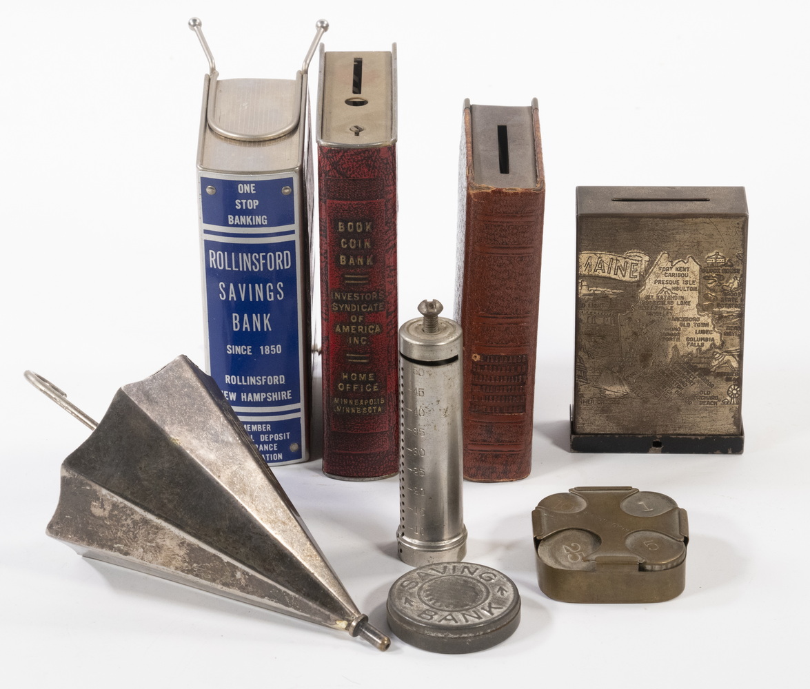 (8) VINTAGE NOVELTY STILL BANKS