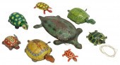 (8) VINTAGE PRESSED STEEL TOY