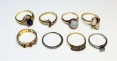 8 VINTAGE14K GOLD ESTATE DIAMO