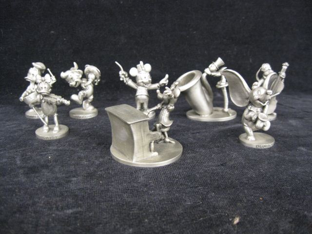 8 Walt Disney Pewter Figurines