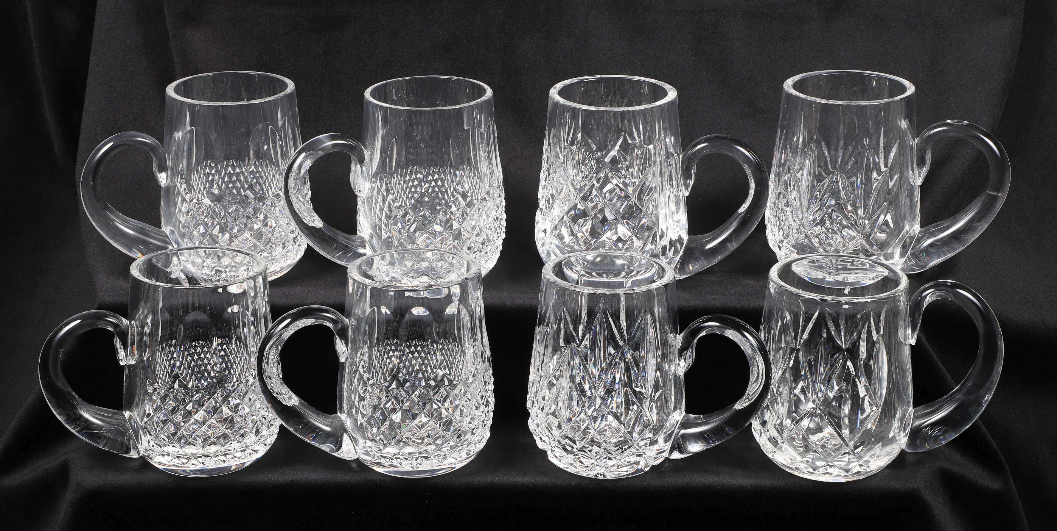 (8) Waterford 13oz Tankards, (4)