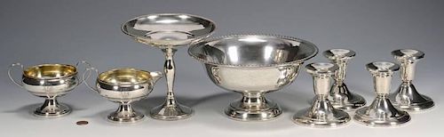 8 WEIGHTED STERLING SILVER ITEMS1st
