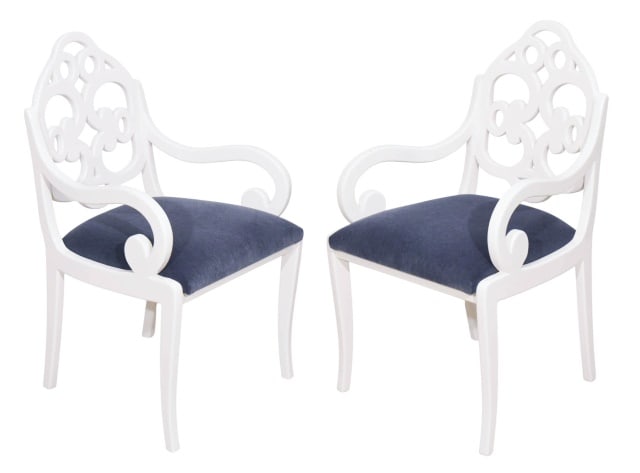 8 WHITE LACQUER REGENCY STYLE