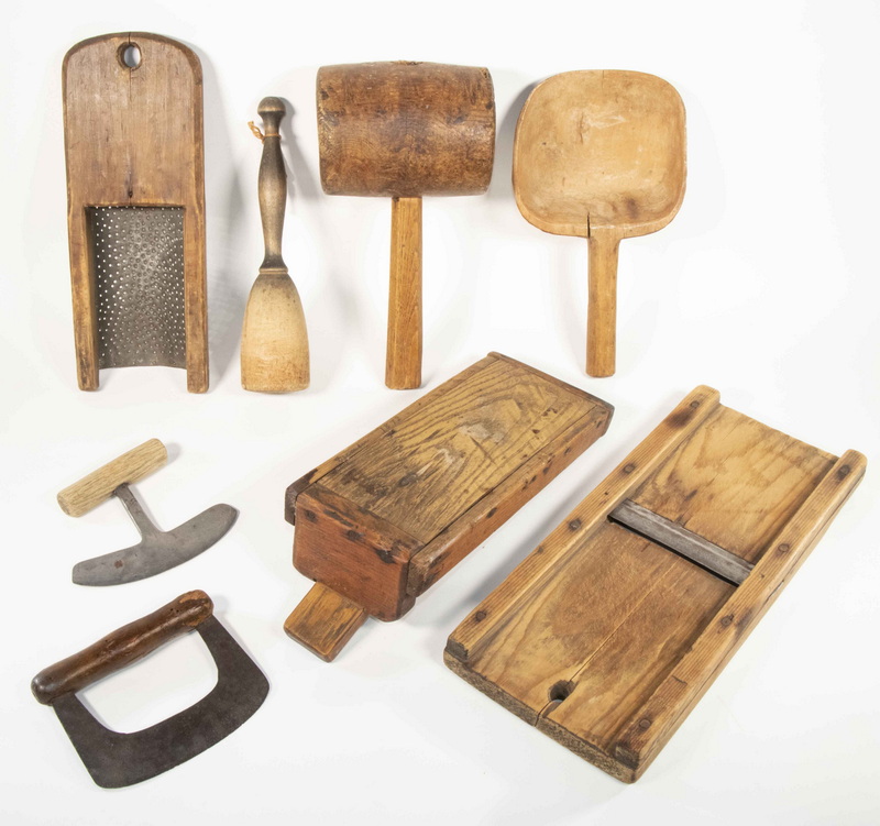 (8) WOODEN HOUSEHOLD TOOLS Lot of