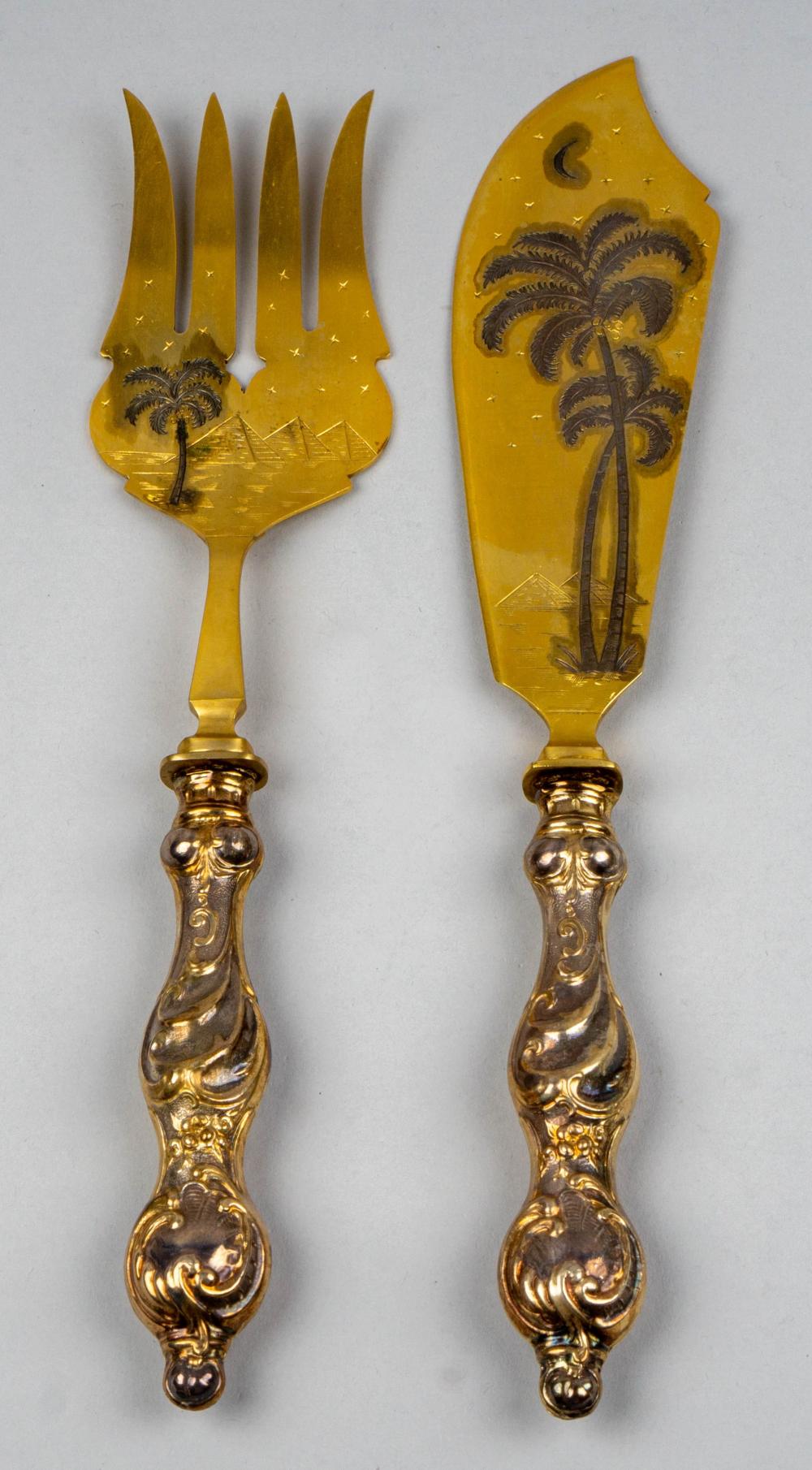 .800 GILT-SILVER CASED TWO-PIECE