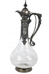.800 SILVER & ETCHED GLASS CLA