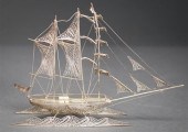 800-SILVER MASTED SHIP MODEL,